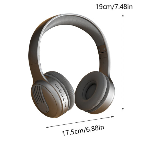 Bluetooth Headset Over-Ear with Mic, 8-Hour Battery, 2