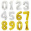 90 cm Number Balloon Metallic Gold Silver 1 1