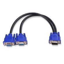 VGA splitter cable 0.3 m for dual monitor screen duplication