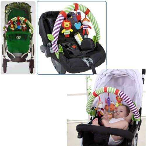 IC Activity Hoop with Rattle Toys and Universal Clips 2