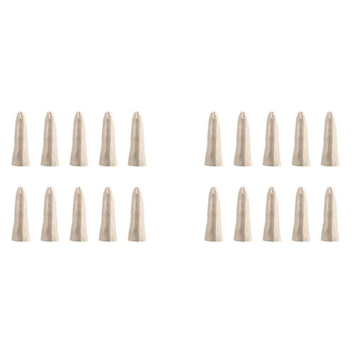 20PCS Leather Finger Protector Finger Thimble Guards Tools for Hand  Jewelry Making,Creamy-White