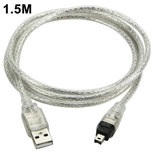 USB to FireWire IEEE 1394a cable 4-pin