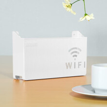 Wi-Fi Router Shelf Storage Box Wall-Mounted ABS White