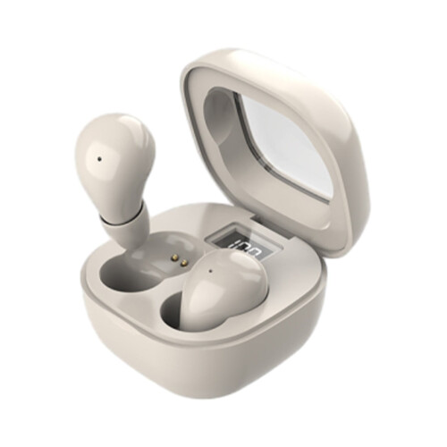 Ακουστικά Bluetooth SK19Mini για άτομα που κοιμούνται στο πλάι, λευκό μπεζ 1