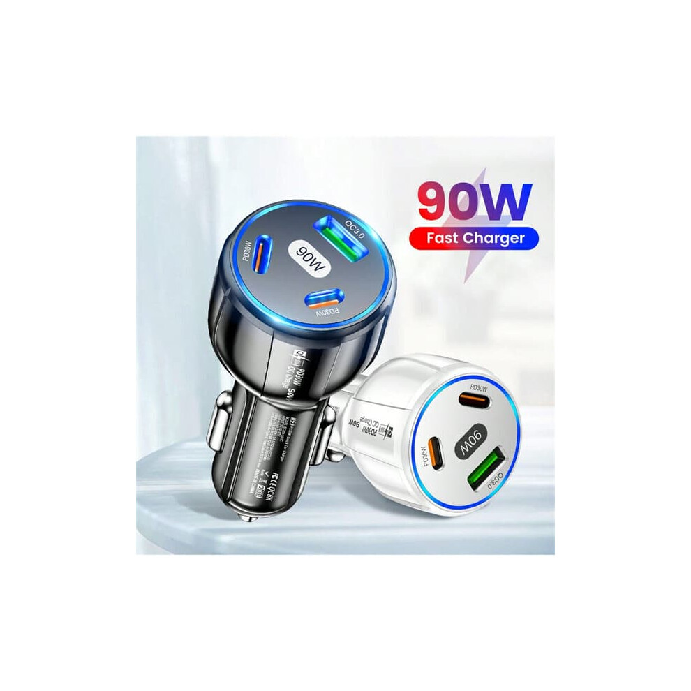Car Fast Charger Type C 90W Usb Cigarette Lighter Adapter 962125364248