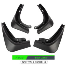 Tesla Model 3 mudguards front rear matte black 4 pcs