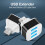 Car USB Charging Extender 2.0 Silver 3-Port 7