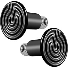 2-pack 100W värmelampa för terrarium, keramisk värmeavledare, ingen