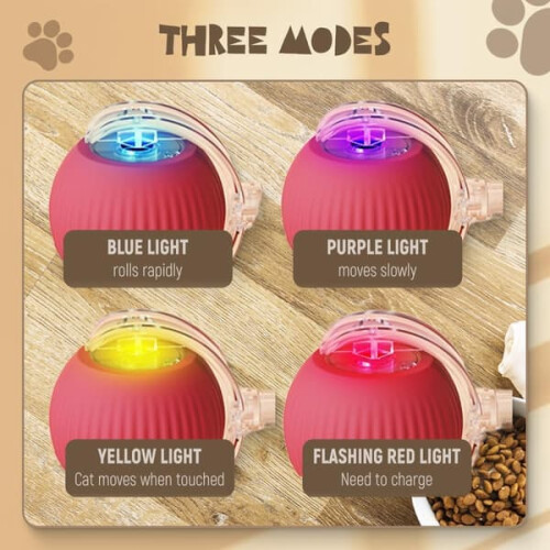 Smart Rolling Pet Ball for Cats and Dogs 2pcs 1