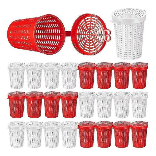 Fishing Bait Cage Trap Plastic Feeder Basket 20pcs