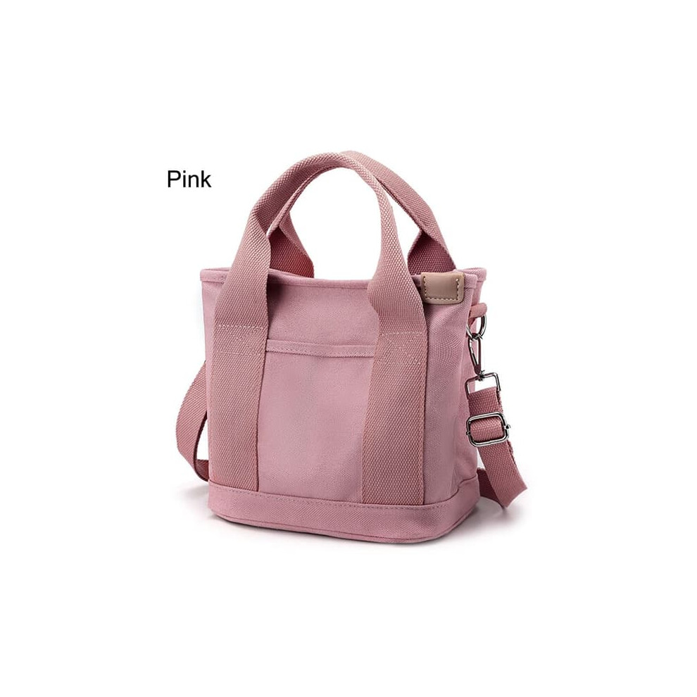 Canvas Tote Bag With Multiple Pockets Pink 962029322580
