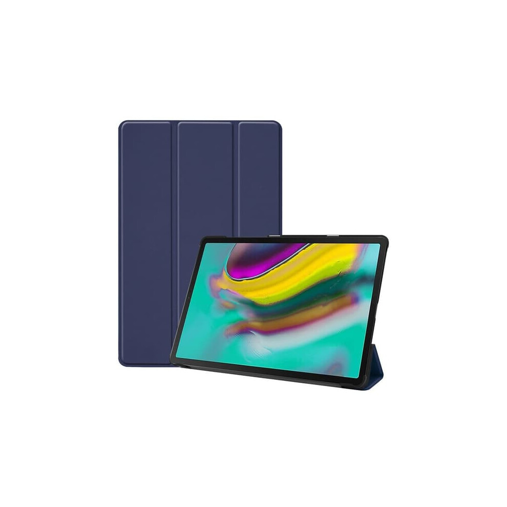 Samsung Galaxy Tab S5e Case Leatherette Folding Dark Blue 962029341994