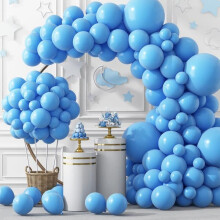Light Blue Balloons 18 12 10 5 Inch 129 pcs
