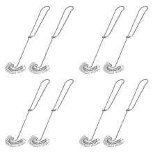 8 Pieces Whisk Egg Small Whisk Whipper Stainless Steel Egg Whisk Flat Spring Coil Whisk Egg Frother, Milk and Egg Beater