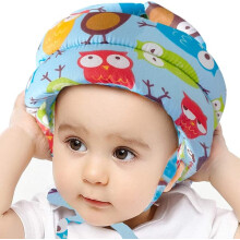 Babyveiligheidshelm, hoofdbescherming voor baby's, peuterhelm, verstelbare katoenen veiligheidshelm voor kinderen die leren klimmen en lopen.