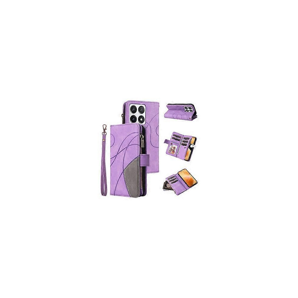 Kt Multi-Function Leather Phone Case For Xiaomi 14T Pro Light/Purple 962029327219