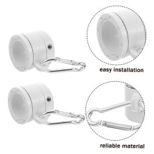 8 Stuks Kunststof Vlaggenmastringen met Lagers 360 Graden Draaibare Anti-Wrap Vlagmontagering voor 0,76-1,0 Inch Vlaggenmast, B