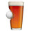 Pint Glass with Golf Ball Design 47 cl 1