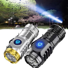 Three-Eyed Monster Mini Flashlight Type-C 3 Modes Black
