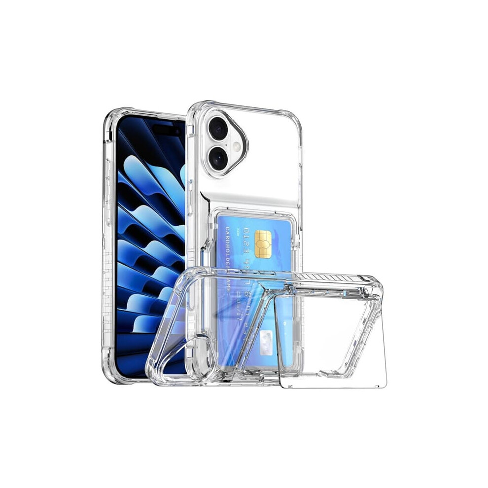 Iphone 16 Case With Kickstand And Card Holder Transparent 962029344728