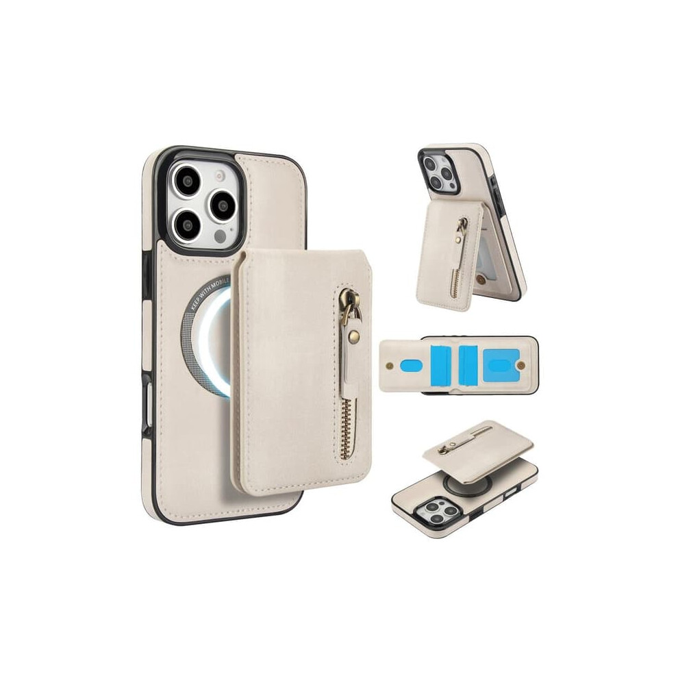 Iphone 16 Pro Max Magsafe Leather Wallet Case White 962029345220