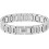 Stainless Steel Link Bracelet with Petit Piqué Pattern 1