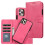 Compatible con iPhone 11 - Elegante funda tipo cartera rosa 1