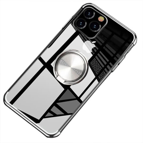 iPhone 11 silicone case with ring holder silver