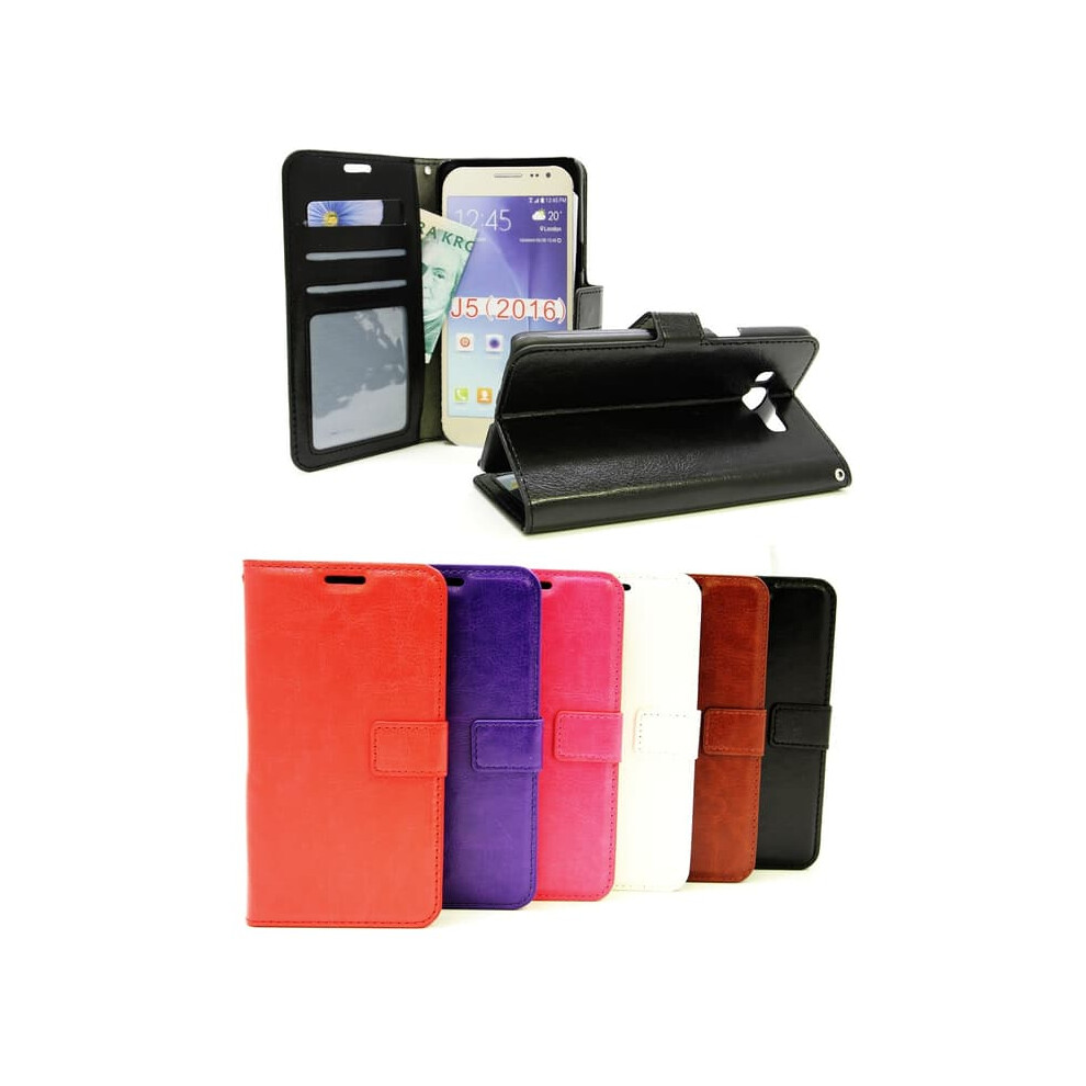 Crazy Horse Wallet For Samsung Galaxy J5 2016 Black 962029662211