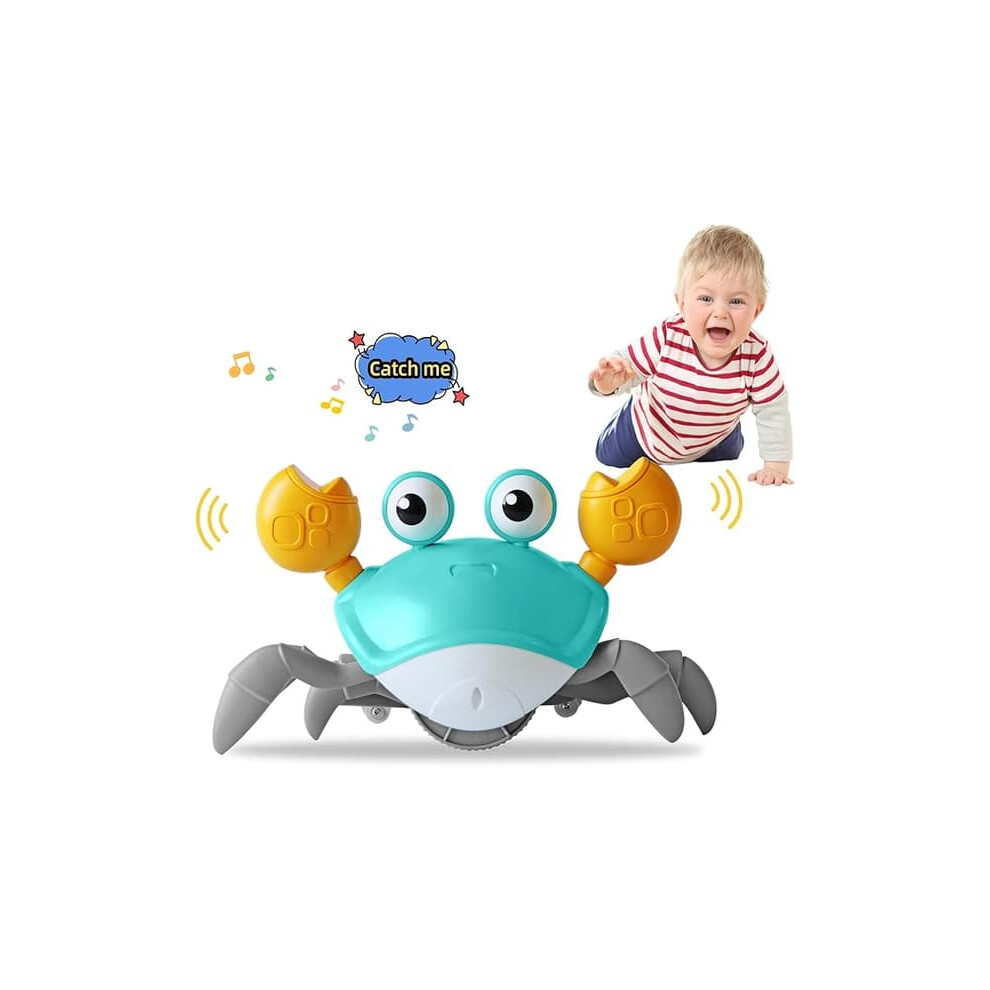 Crawling Crab Baby Toy for 3-12 Months, Sensory Tummy Time