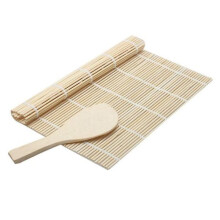 Sushi Maker Kit Bamboo Rolling Mat with Rice Paddle and