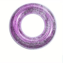 Transparent sequined inflatable swimming ring PVC 70cm