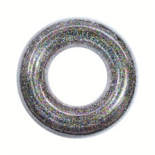 Transparent sequined inflatable swimming ring PVC 70 cm