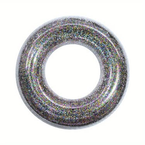 Transparent sequined inflatable swimming ring PVC 70 cm