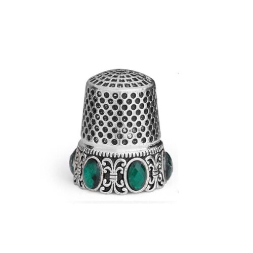 Vintage silver thimble for sewing and embroidery
