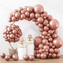 Rose Gold Latex Balloons 18" 12" 10" 5" 129 pcs