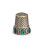 Vintage sewing thimble green finger protector 1 piece 1