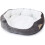 Pet Bed Round Oval Nesting Basket with Pillow Gray 50x40 cm 1