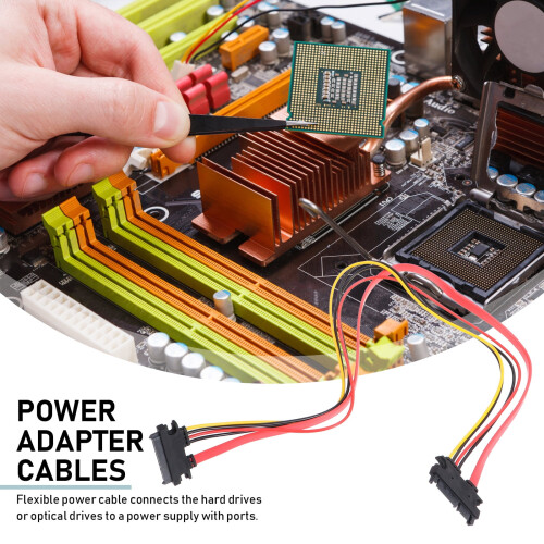 Ease2Pcs15Pin αρσενικό σε θηλυκό τροφοδοτικό καλώδιο σύνδεσης καλωδίου επέκτασης 1