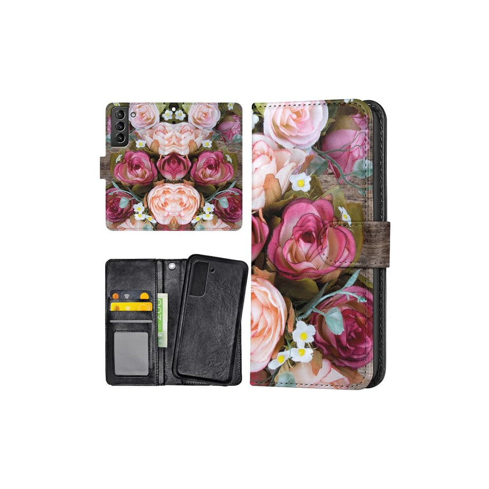 Samsung Galaxy S21 Fe 5G Wallet Case Multicolor Flowers 962029345152