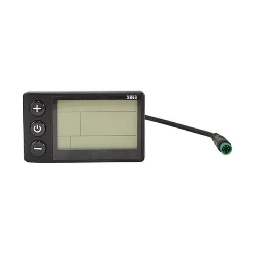 S866 e-bike LCD display panel with waterproof connector