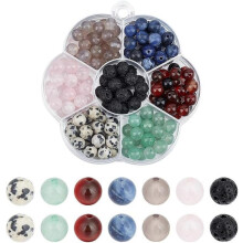 Natural Stone Beads Set 6mm Round Mixed Gemstone 154 pcs