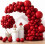 Ruby Red Latex Balloons 129 pcs in 18 12 10 5 inch 1