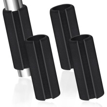 Universal Handle Grip NBR Rubber Foam Black 4 pcs