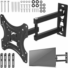 TV wall mount swivel arm for 14-55 inch black