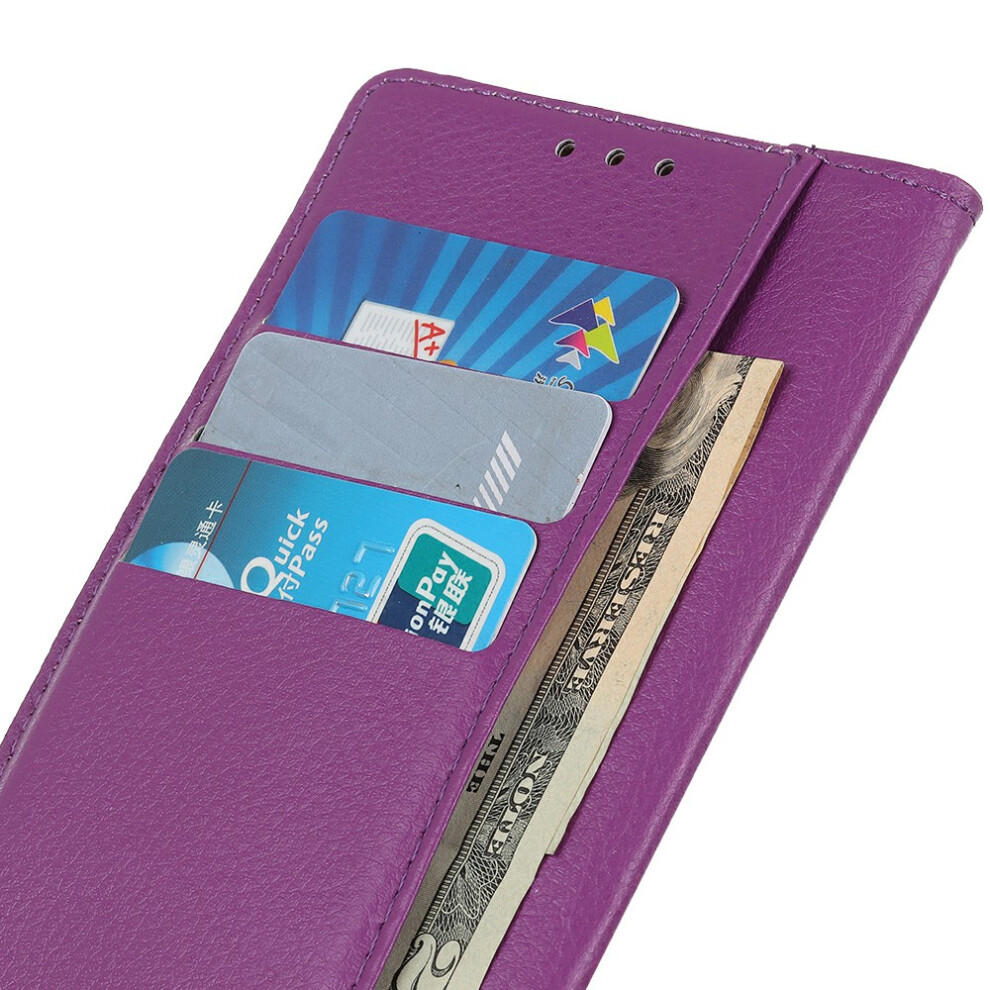 (Purple) For Xiaomi Poco C71 4G / Redmi A5 4G (171.7Mm) Wallet Case Pu Leather Phone Cover Litchi Texture Purple 6914298036631