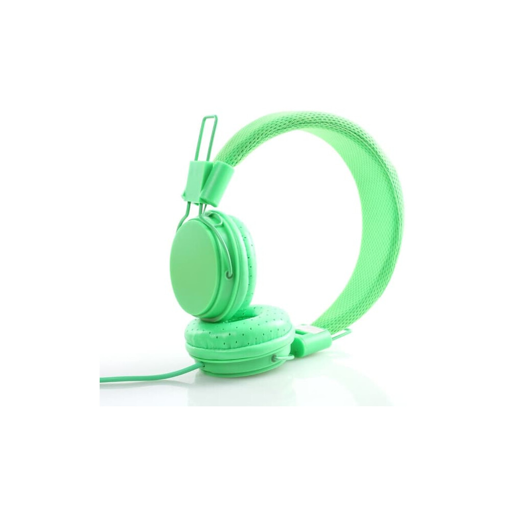 Wired Headphones With Headband 1 Pair Green 962029337737