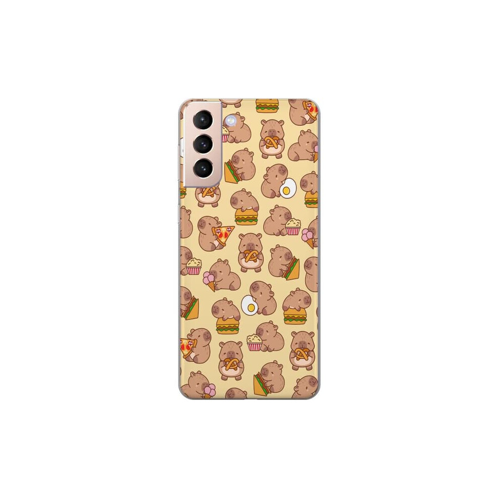 Samsung Galaxy S21 Transparent Case With Kawaii Capybara 962029342595