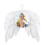 White Vintage Feather Wing Angel Ornament 1 Piece 3