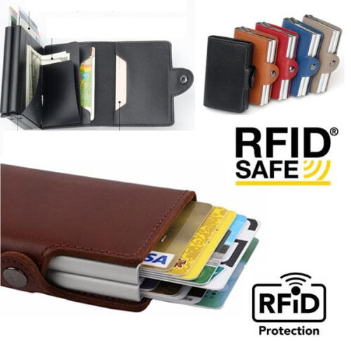 Διπλή αντικλεπτική θήκη καρτών RFID-NFC Secure POP UP - 12Cards Blue - 12cards